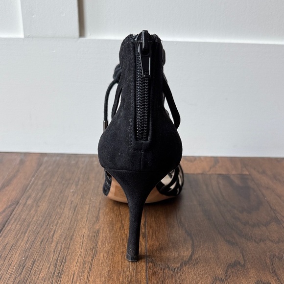 Nine West Black Strappy Lace Up Heels size 6.5 - Picture 3 of 13